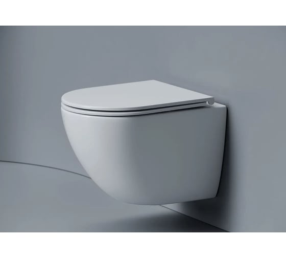 Изображение товара Унитаз подвесной Ceramicanova Alba торнадо 3.0, сиденье микролифт, белый CN11005T