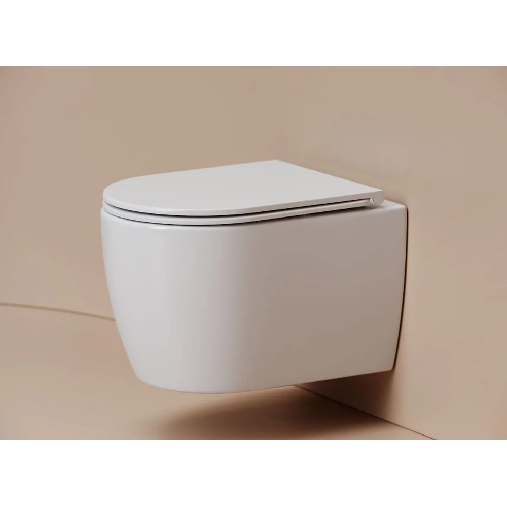 Изображение товара Унитаз подвесной Ceramicanova Noe торнадо 3.0, сиденье микролифт, белый CN4011T