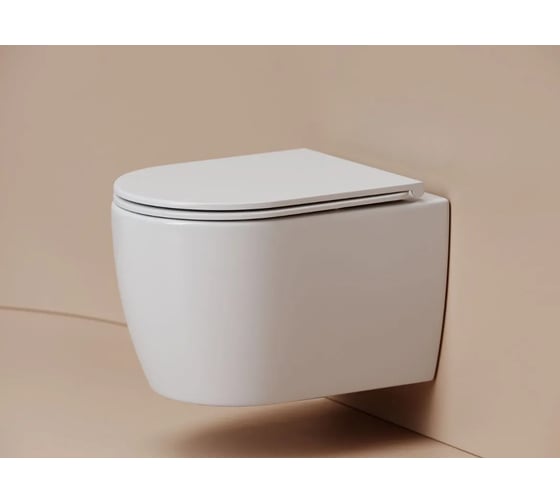 Изображение товара Унитаз подвесной Ceramicanova Noe торнадо 3.0, сиденье микролифт, белый CN4011T