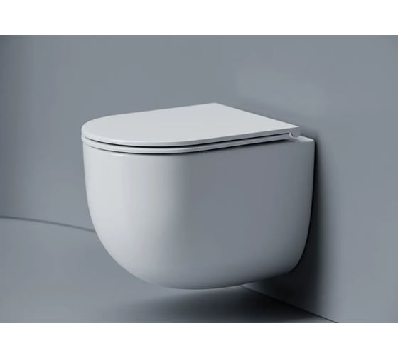 Изображение товара Унитаз подвесной Ceramicanova Voga торнадо 3.0, сиденье микролифт, белый CN4012T