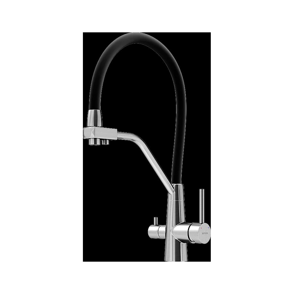 Изображение товара Смеситель для кухни Sancos Nolia с краном для фильтра и гибким изливом SC12003SS