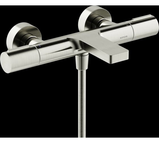 Изображение товара Смеситель термостатический для ванны Sancos Etna брашированный никель, PVD покрытие SC9006BN