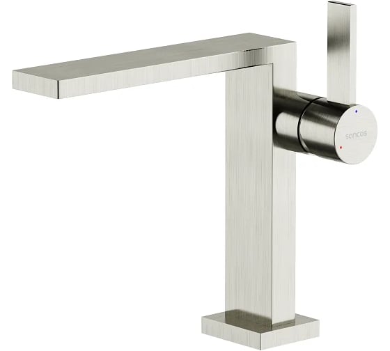 Изображение товара Смеситель для раковины Sancos Linn, брашированный никель, PVD покрытие SC9019BN