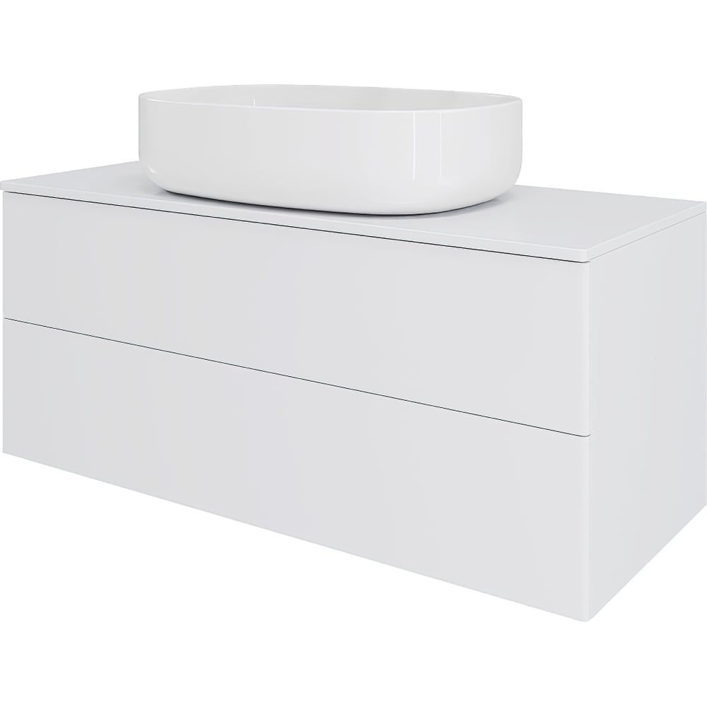 Изображение товара Тумба с раковиной подвесная Otto 100 см белый глянец современная мебель для ванной