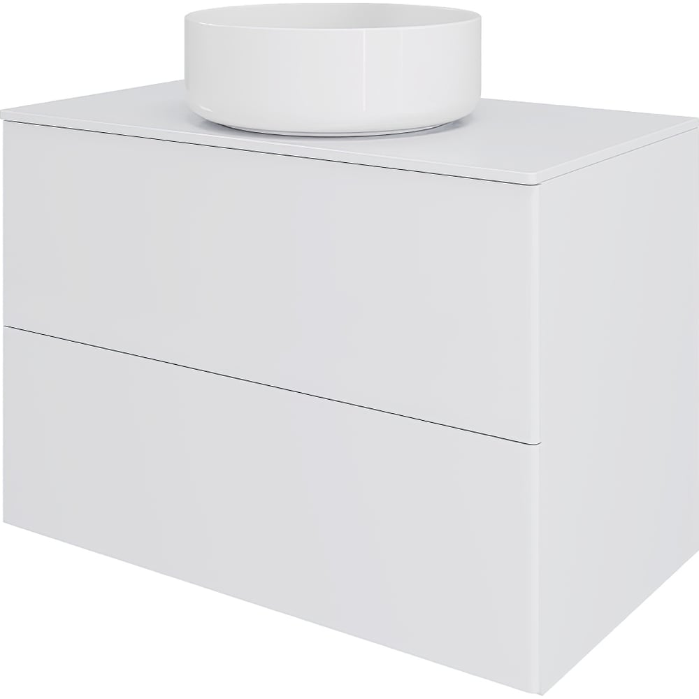 Изображение товара Подвесная тумба с раковиной Orange Otto 75 см белый глянец