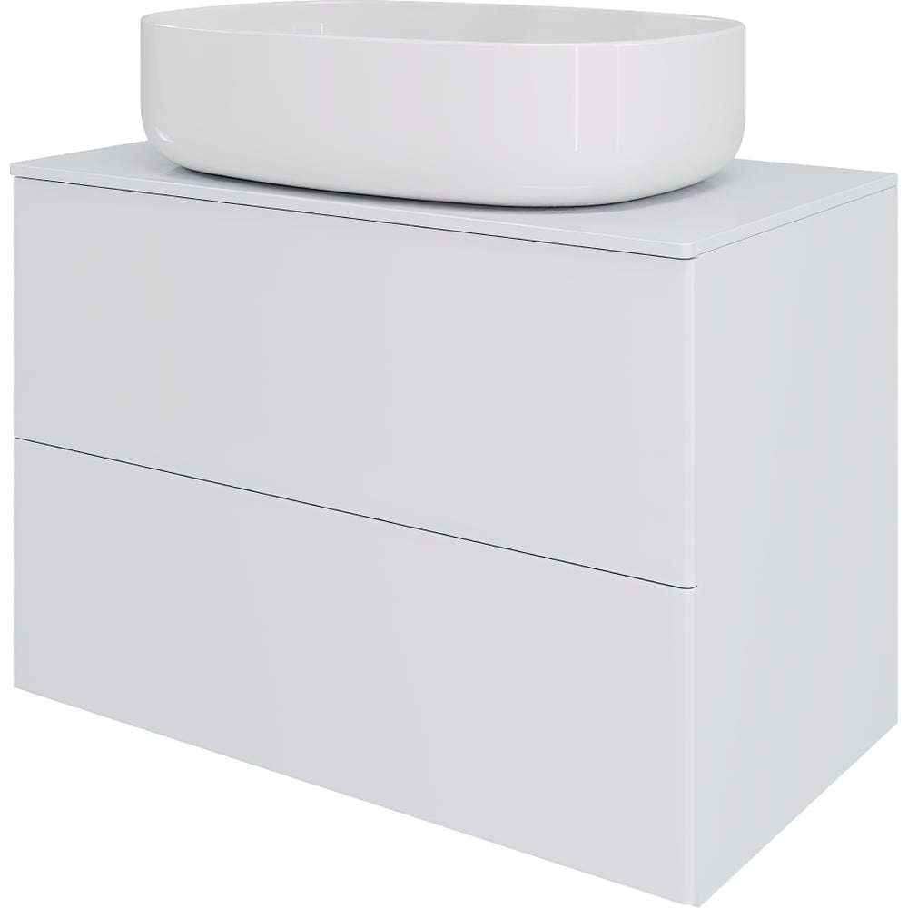 Изображение товара Подвесная тумба с раковиной Orange Otto 75 см белый глянец МДФ Изображение товара Подвесная тумба с раковиной Orange Otto 75 см белый глянец МДФ