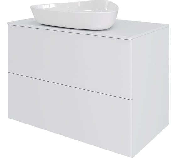 Изображение товара Тумба с раковиной подвесная Orange Otto, 75 см, белый глянец Ot-75TuMDF+B07-500W