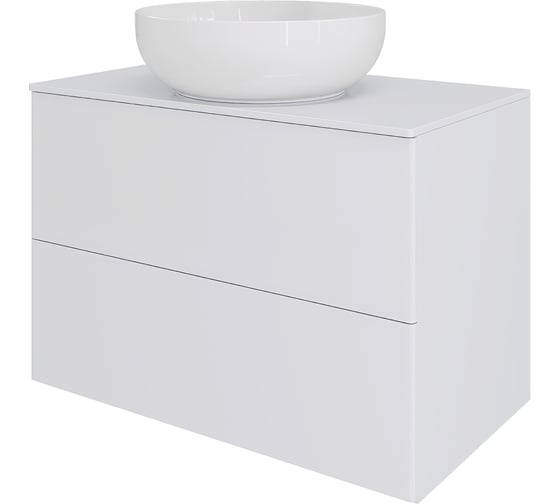 Изображение товара Тумба с раковиной подвесная Orange Otto, 75 см, белый глянец Ot-75TuMDF+B07-420W