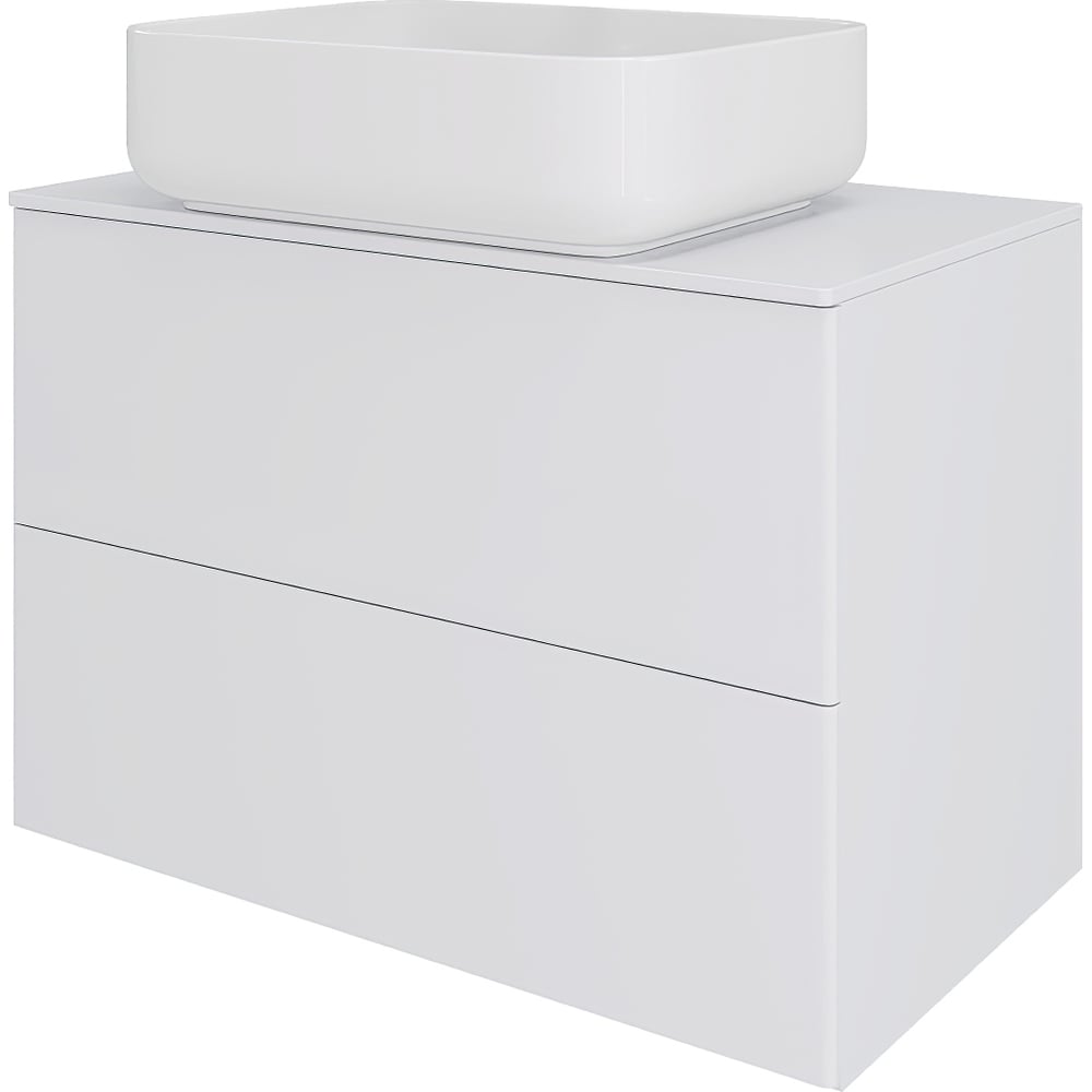 Изображение товара Подвесная тумба с раковиной Orange Otto 75 см белый глянец современная ванная