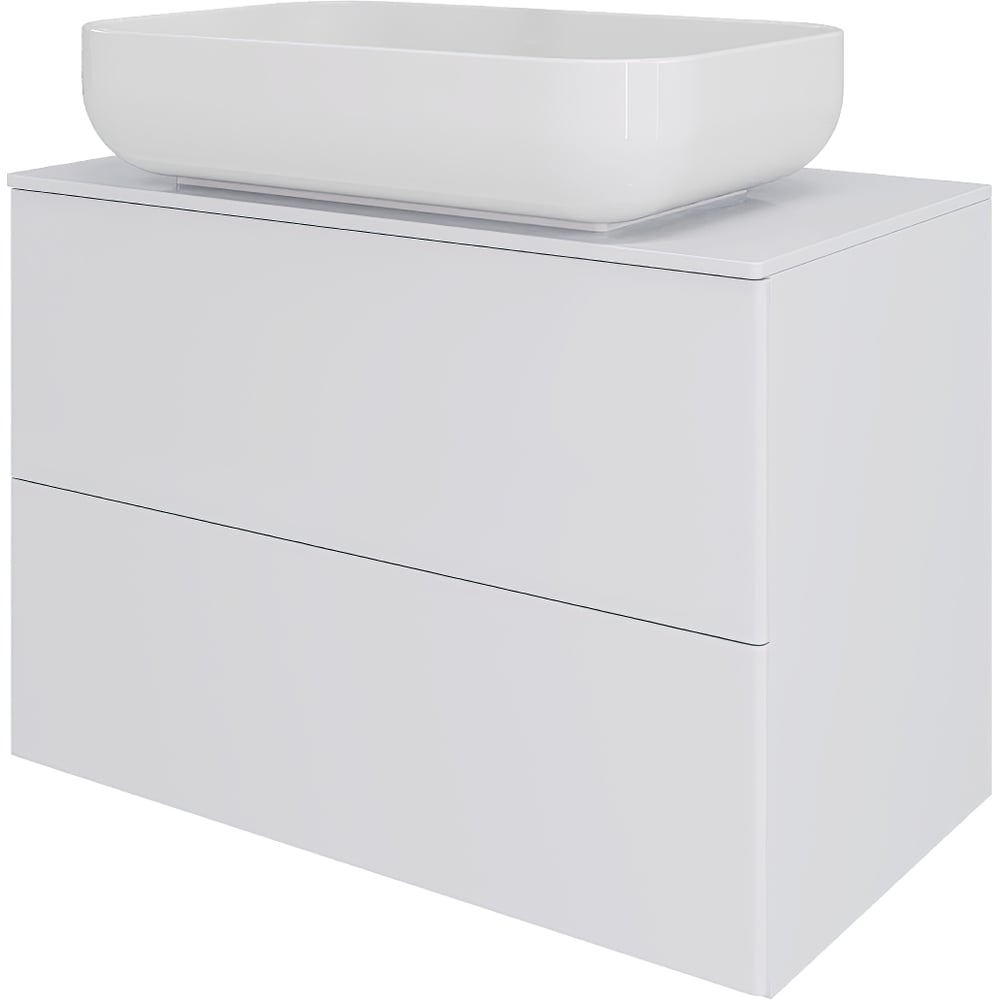 Изображение товара Подвесная тумба с раковиной Orange Otto 75 см белый глянец