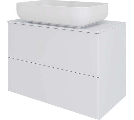 Изображение товара Тумба с раковиной подвесная Orange Otto, 75 см, белый глянец Ot-75TuMDF+B03-600W
