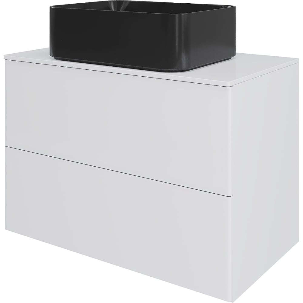 Изображение товара Подвесная тумба с раковиной Orange Otto 75 см белый глянец