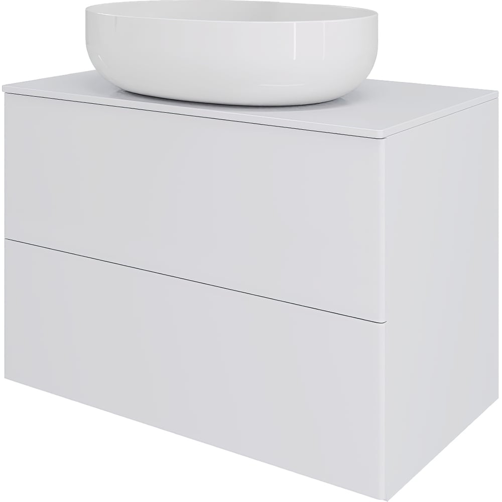 Изображение товара Подвесная тумба с раковиной Orange Otto 75 см белый глянец МДФ санфарфор