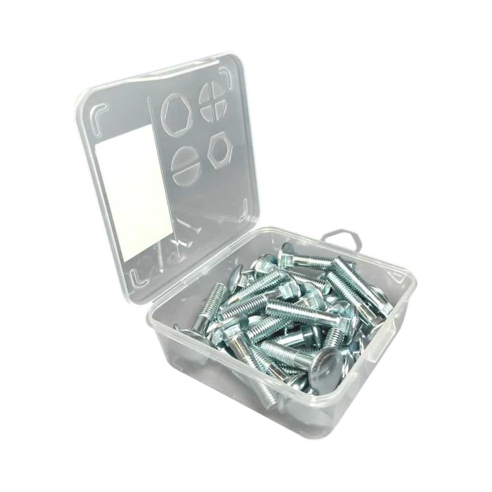 Изображение товара Болт мебельный 8х40 ОЦ DIN 603, 25 шт в органайзере