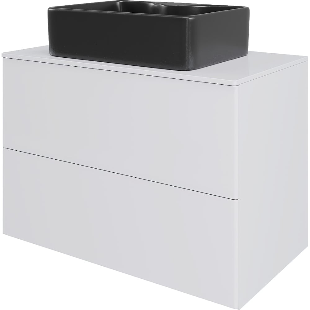 Изображение товара Подвесная тумба с раковиной Orange Otto 75 см белый глянец современный дизайн