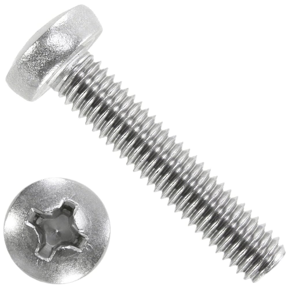 Изображение товара Винт с полукруглой головкой Море-Метизов DIN 7985 А2 M8X60 мм 100 шт