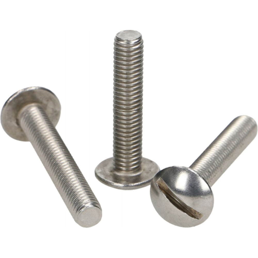 Изображение товара Винт с увеличенной низкой полукруглой головкой Море-Метизов прямой шлиц АРТ 9056 NF E 27-128 А2,M5X25 мм,500 шт VINTNFEA2M5X25500М