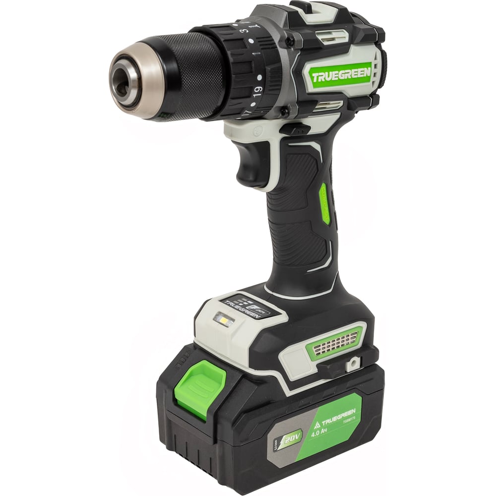 Изображение товара Аккумуляторная ударная дрель TRUEGREEN TG4E115 20 В, бесщеточный двигатель, кейс, 2 скорости