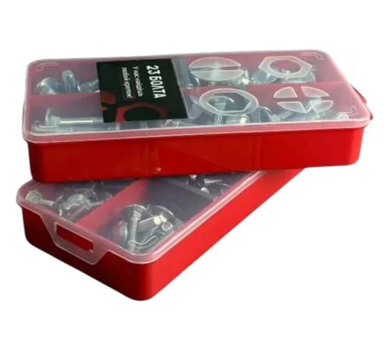 Изображение товара Набор органайзеров 23 Болта 2 в 1 болты мебельные DIN603 КОМПЛЕКТ 1 1000126/1000127