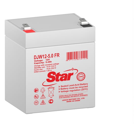 Изображение товара Аккумулятор для ИБП STAR DJW12-5.0 FR 12В 5,4 Ач УТ-00002760