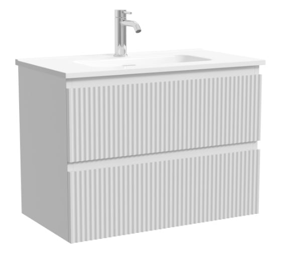 Изображение товара Тумба подвесная Sancos Snob R 690х390х500, c двумя ящиками оснащенными доводчиками, Bianco SNR70/39W