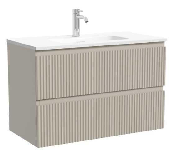 Изображение товара Тумба подвесная Sancos Snob R 790х390х500, c двумя ящиками оснащенными доводчиками, Beige Soft SNR80/39CE