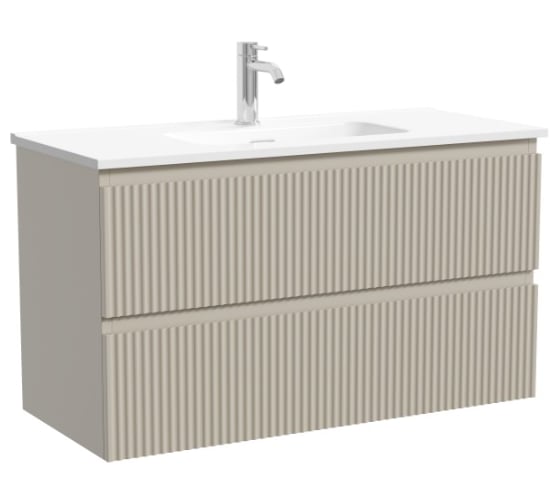 Изображение товара Тумба подвесная Sancos Snob R 890х390х500, c двумя ящиками оснащенными доводчиками, Beige Soft SNR90/39CE