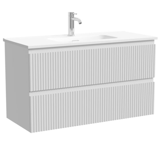 Изображение товара Тумба подвесная Sancos Snob R 890х390х500, c двумя ящиками оснащенными доводчиками, Bianco SNR90/39W