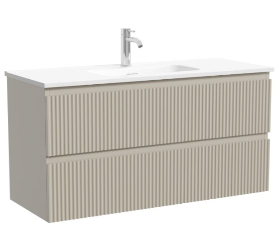 Изображение товара Тумба подвесная Sancos Snob R 995х390х500, c двумя ящиками оснащенными доводчиками, Beige Soft SNR100/39CE