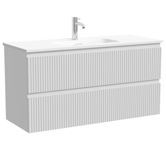 Изображение товара Тумба подвесная Sancos Snob R 995х390х500, c двумя ящиками оснащенными доводчиками, Bianco SNR100/39W