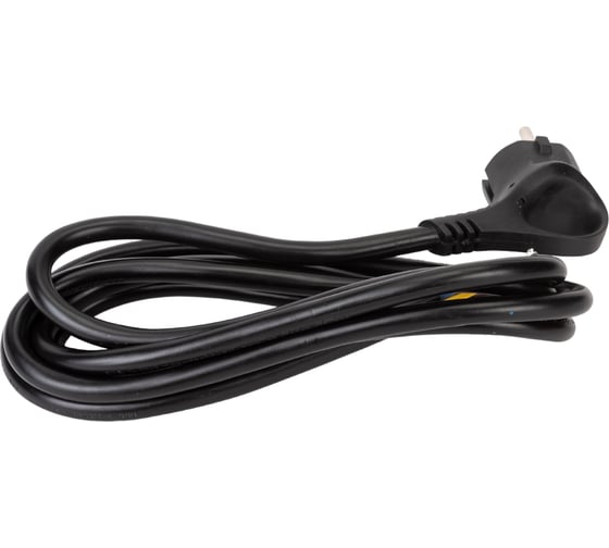Изображение товара Сетевой шнур с вилкой ЭРА U-3x1,5-2m-B с заземлением 2м ПВС 3x1,5мм2 черный Б0048707