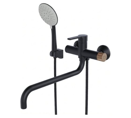 Изображение товара Смеситель для ванны и раковины MIXLINE 35k ML23-02 Round Black ЧЕРНЫЙ 557902