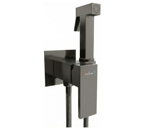 Изображение товара Смеситель с гигиенической лейкой MIXLINE 25k ML31-082GR Ray встраиваемый ГРАФИТ 556671