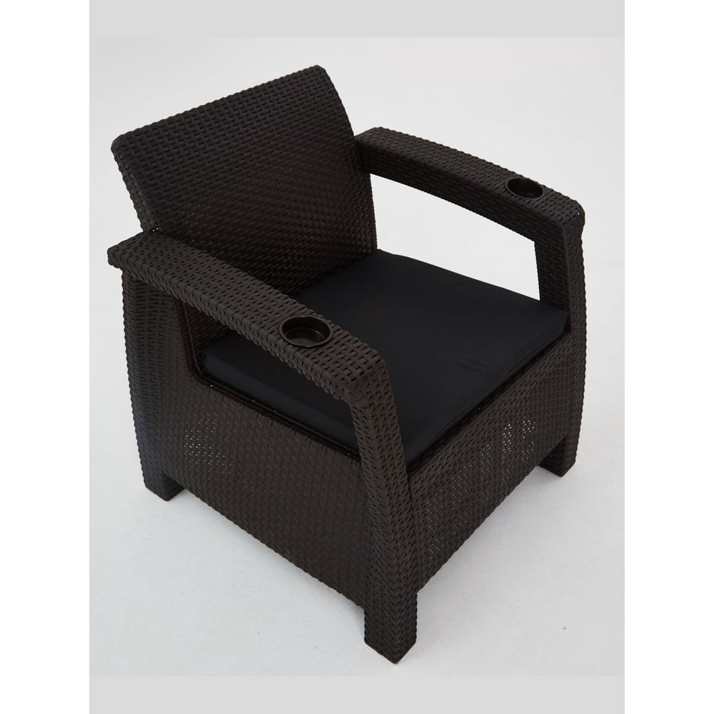 Изображение товара Комплект садовой мебели WORKY HomlyGreen 3+1+1 с обеденным столом и подушками