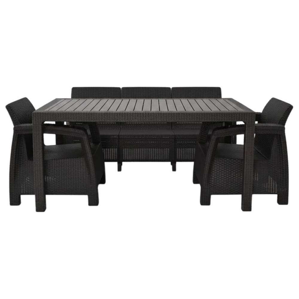 Изображение товара Комплект садовой мебели WORKY HomlyGreen 3+1+1 обеденный стол 153х79