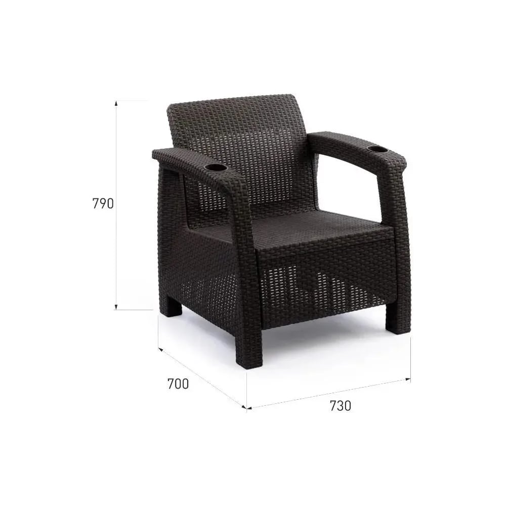 Изображение товара Комплект садовой мебели WORKY HomlyGreen 5+1+1 с обеденным столом и подушками