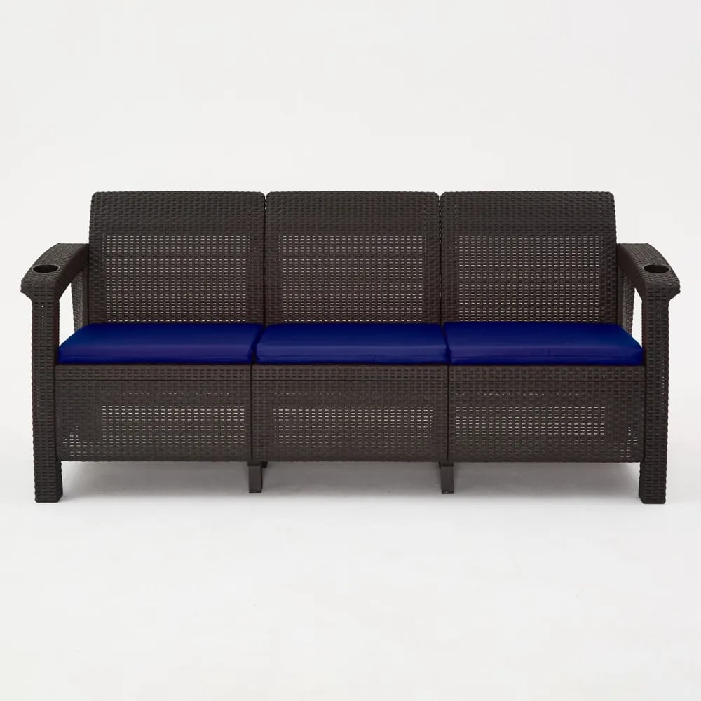 Изображение товара Комплект садовой мебели WORKY HomlyGreen 3+1+1 обеденный стол 153х79 с подушками