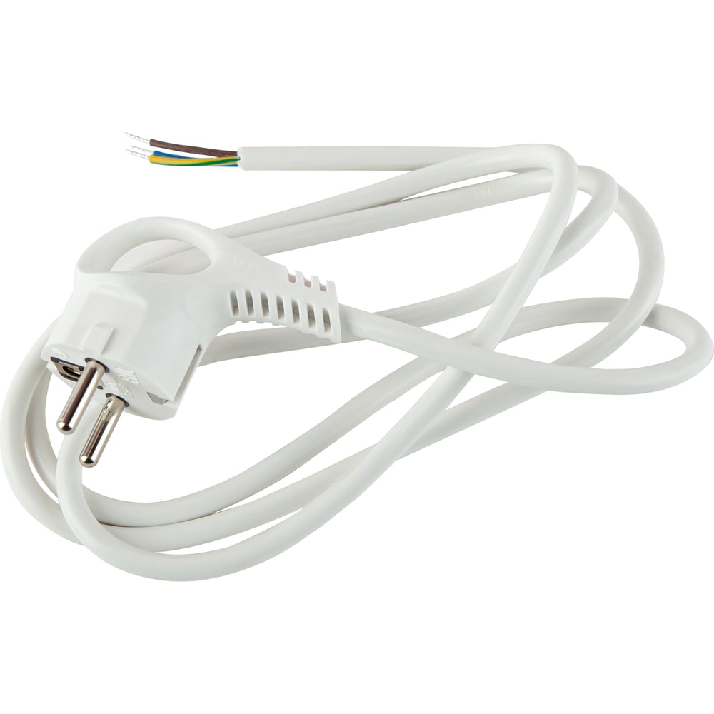 Сетевой шнур ЭРА, цвет белый Б0048696 U-3x1-1,5m-W - фото 1