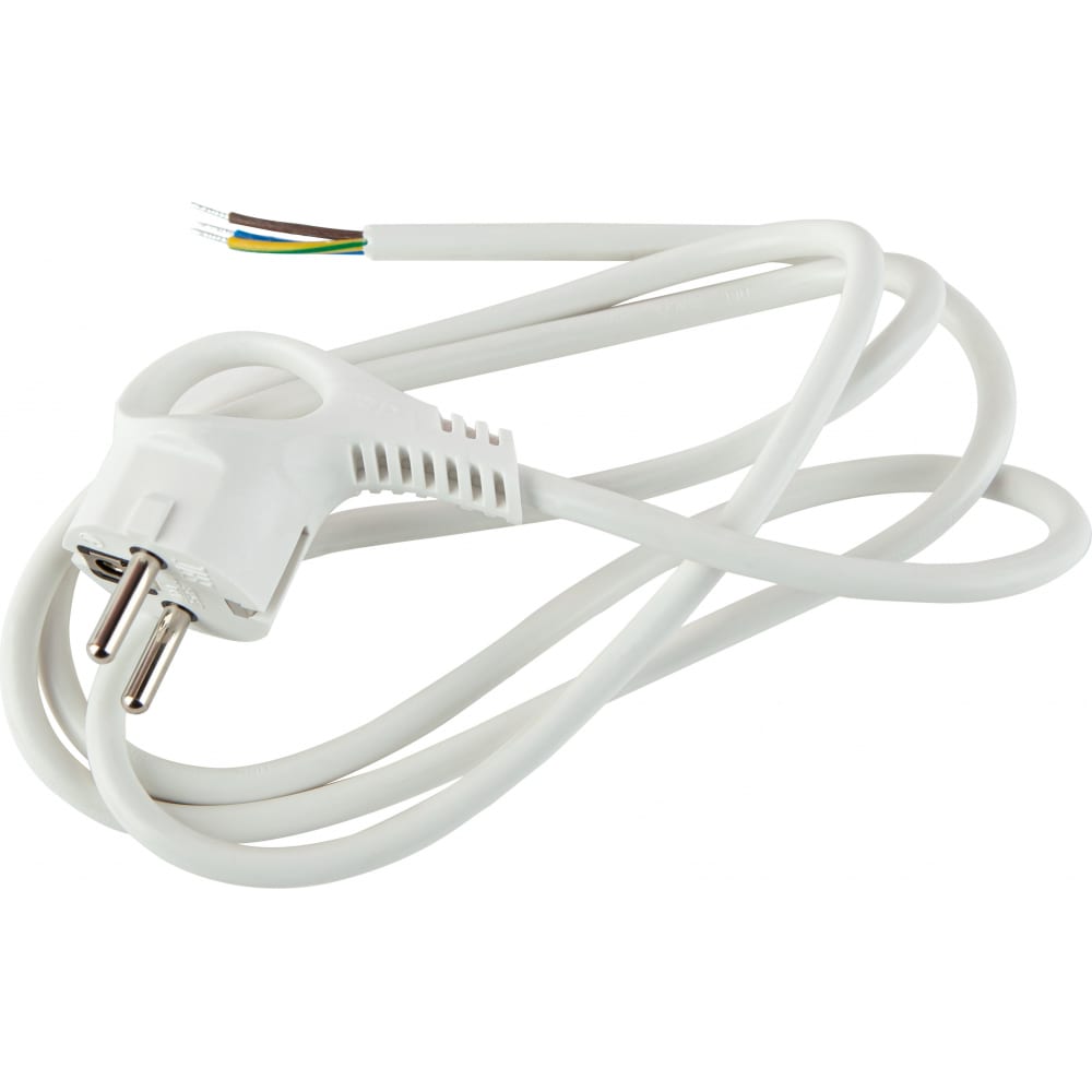 Сетевой шнур ЭРА, цвет белый Б0048698 U-3x1-2m-W - фото 1