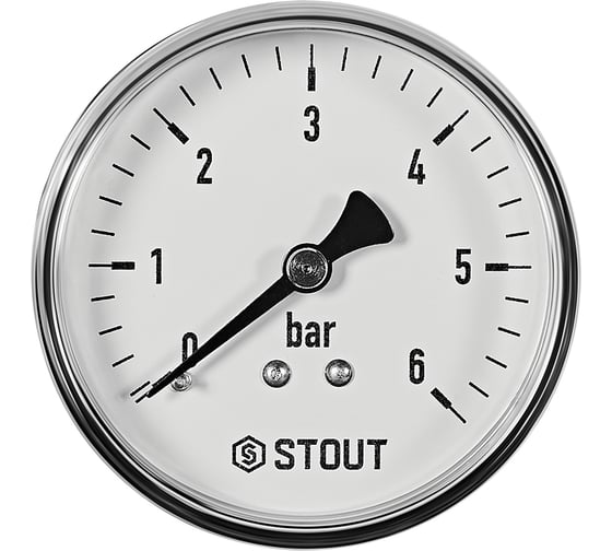 Изображение товара Манометр аксиальный STOUT SIM-1009-630608, корпус Dn 63 мм, 1/4", 0-6 бар RG0094NU9EUEFK