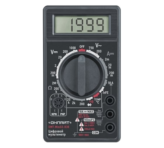 Изображение товара Мультиметр ОНЛАЙТ OMT-Mm02-838 82973