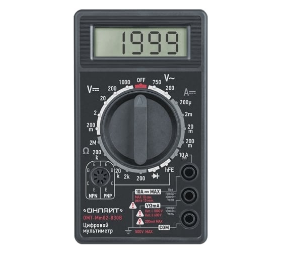 Изображение товара Мультиметр ОНЛАЙТ OMT-Mm02-830B 82971