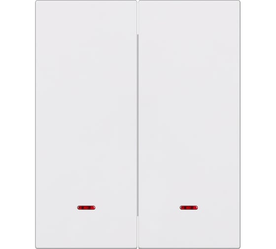 Изображение товара Выключатель 2-клавишный SMARTBUY с индикатором модульный 10А белый Альтаир () SBE-m11w-10-SW2-1