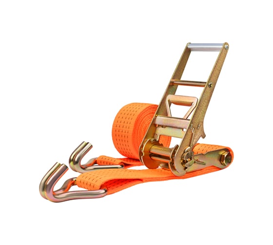Изображение товара Стяжка груза SKYWAY 20,0т 6,0м  STAFF 80мм оранжевый храповый механизм с крюками полиэстер 1шт S03601048