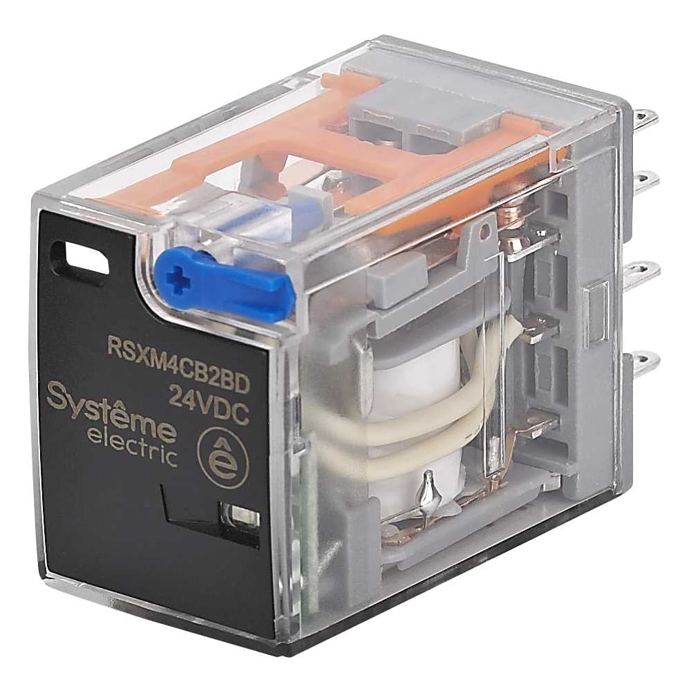Изображение товара Реле Systeme Electric SystemeSig 5 А 4CO 24 ВDC тест кнопка LED монтаж на DIN-рейку