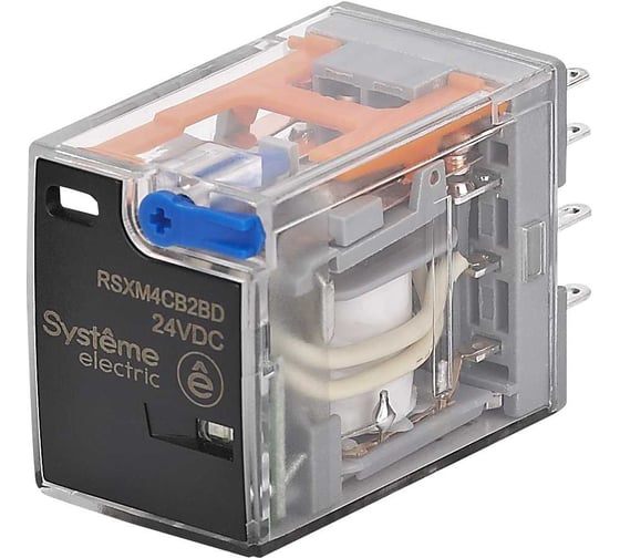 Изображение товара Реле Systeme Electric SystemeSig, 5 A, 4CO, 24 VDC, тест кнопка, LED RSXM4CB2BD