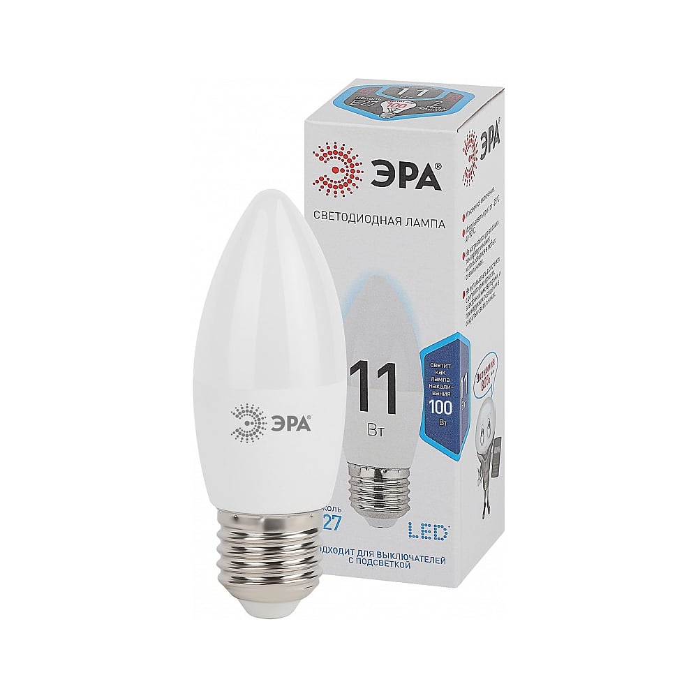 Изображение товара Лампа светодиодная ЭРА STD LED B35 11 Вт E27 нейтральный белый свеча