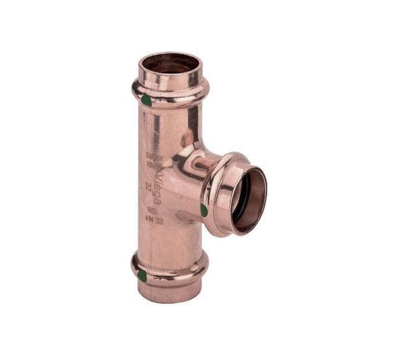 Изображение товара Медный пресс Viega распределитель двойной 22-15-22 бронза  493356