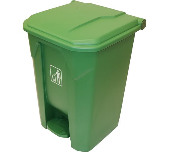 Изображение товара Бак для мусора ACG 45 л, с педалью и крышкой, зеленый 1030102