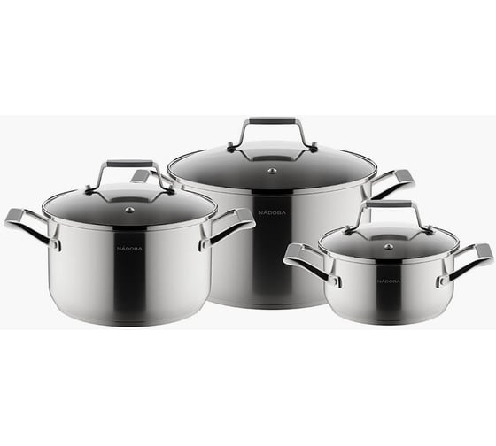 Изображение товара Набор посуды со стеклянными крышками, 6 предметов NADOBA cерия ODRI 796218